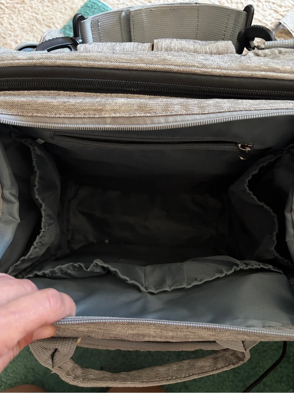 KABAQOO Gray Diaper Bag Backpack with Detachable Changing Table – Used Once